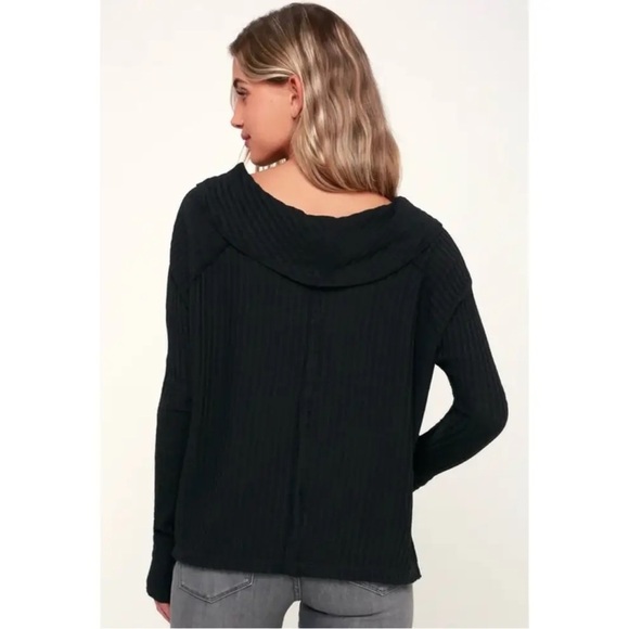 We the Free Waffle Cowl Neck long sleeve top medium - Picture 2 of 6